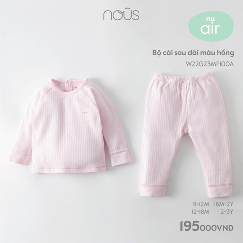NOUS:-:Bộ:cài:vai:dài:màu:hồng:-:12-18M:-:SS23.9
