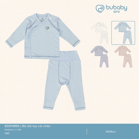 BU - Bộ dài tay cài chéo - Blue - SS25.T2A