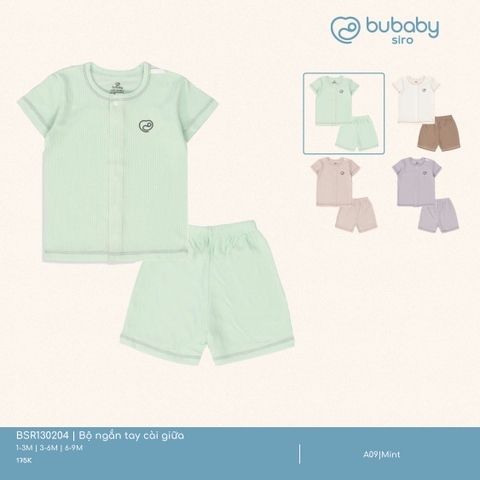 BU - Bộ ngắn tay cài giữa - Mint - SS25.T2A