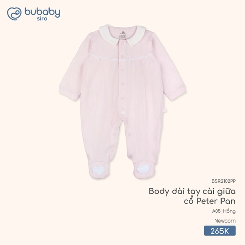 BU - Body dài tay cài giữa cổ Peter Pan - BSR2102PP - Hồng - Newborn - SS25.T10B
