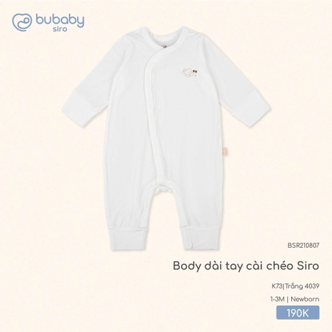 BU - Body dài tay cài chéo Siro - BSR210807 - Trắng 4039 - Newborn - SS25.T8A