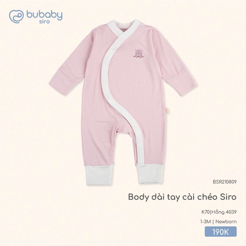 BU - Body dài tay cài chéo Siro - BSR210809 - Hồng 4039 - Newborn - SS25.T8A