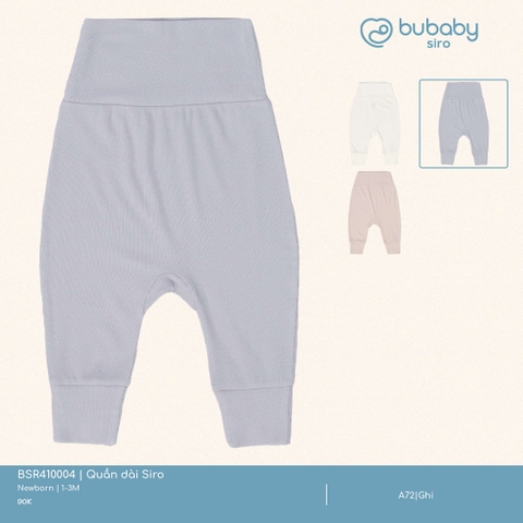 BU:-:Quần:dài:Siro:-:Ghi:-:SS25.T2A:-:Ghi:-:Newborn