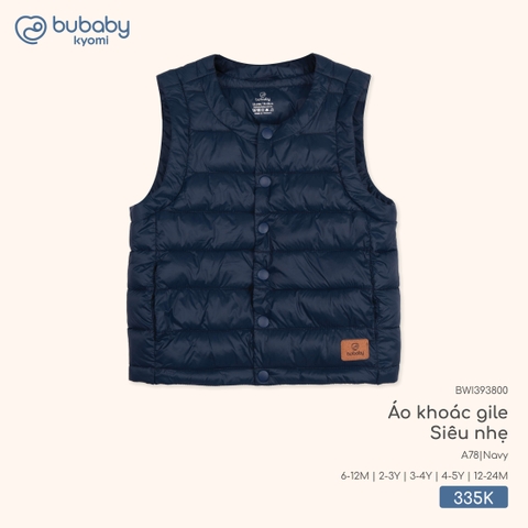 BU - Áo khoác gile Siêu nhẹ BWI393800 - Navy - Trung - SS25.T10C