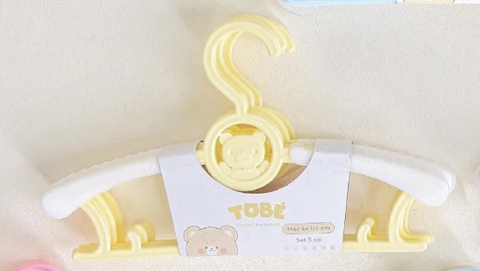 TOBE - Móc áo trẻ em TOBÉ (set 5 cái) (Yellow) - 0106