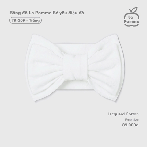 LP - Băng đô La Pomme Bé yêu điệu đà - Trắng - FS - SS25.T4B