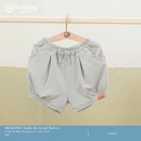 BU - Quần đùi bé gái Bamco - Ghi - SS25.T1A