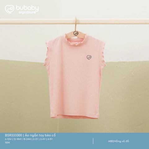 BU ĐÂY - Áo ngắn tay bèo cổ - Hồng vỏ đỗ - 4-5Y