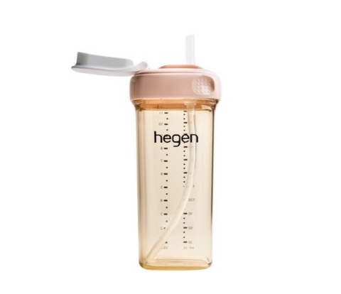 HEGEN - Bình tập uống Hegen Straw cup PPSU 33l màu hồng