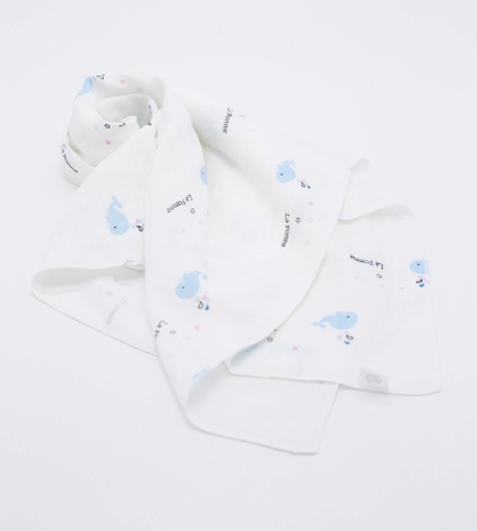 LP - K002 Set 2 Khăn đa năng sợi tre lụa (75x75) - Cá heo