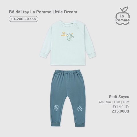 LP S10 - Bộ dài tay La Pomme Little Dream - Xanh - 6-9M - SS25.T7A