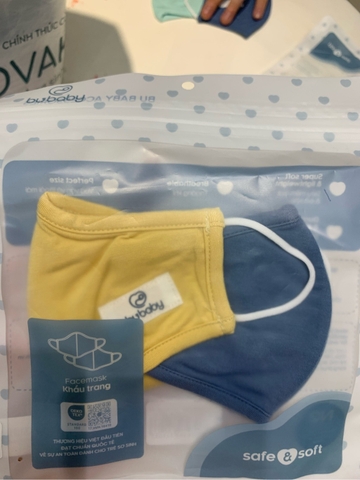 BU - Khẩu trang Bambus ABB030000 - Xanh đậm - Vàng đậm - FS -