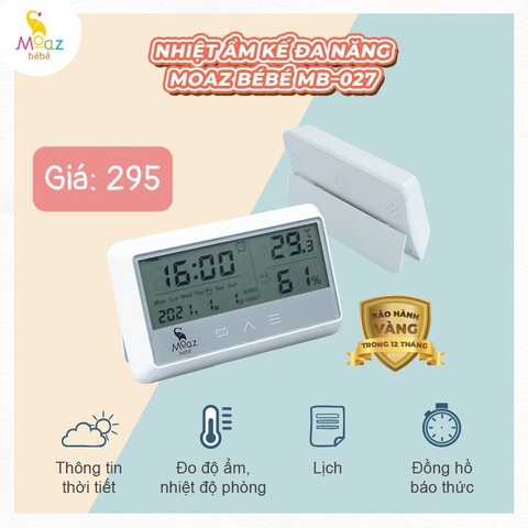 Moaz - Nhiệt ẩm kế đa năng MoazBeBe MB027