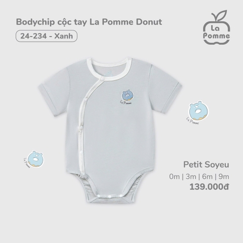 LP S10 - Body chip cộc tay La Pomme Donut - Xanh - 6-9M - SS25.T2A