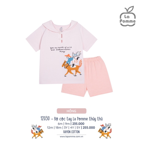 LP - Bộ cộc tay La Pomme thủy thủ - 6M Hồng