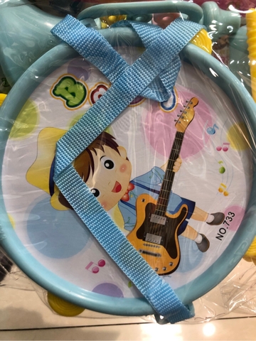 BY - Bộ dụng cụ âm nhạc nhiều món cho bé ToysHouse 733A-53, màu xanh