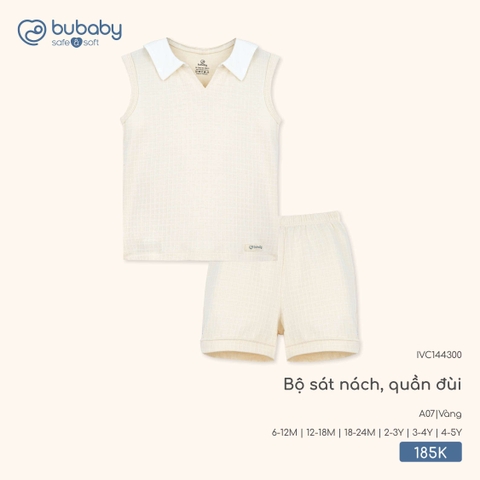 BUBaby - Bộ sát nách ,quần đùi  - IVC144300 - Vàng - 3-4Y - SS26.T3C