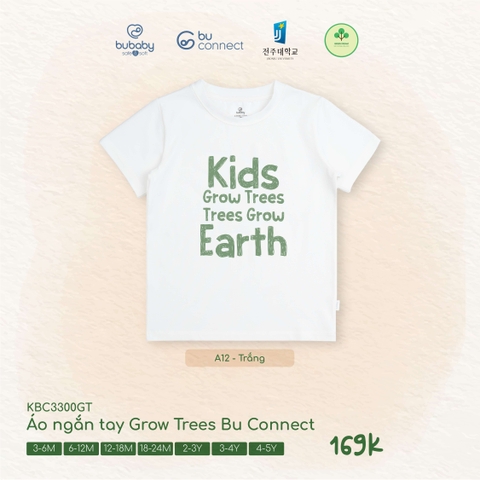 BU - Áo ngắn tay Grow Trees Bu Connect - KBC3300GT - Trắng - 6-12M - SS26.T2A