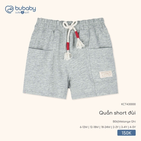 BU - Quần short đùi - KCT430000 - Melange Ghi - 12-18M - SS26.T2A