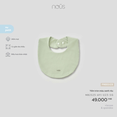 NOUS - Yếm tròn màu xanh rêu - FS - SS26.T5C