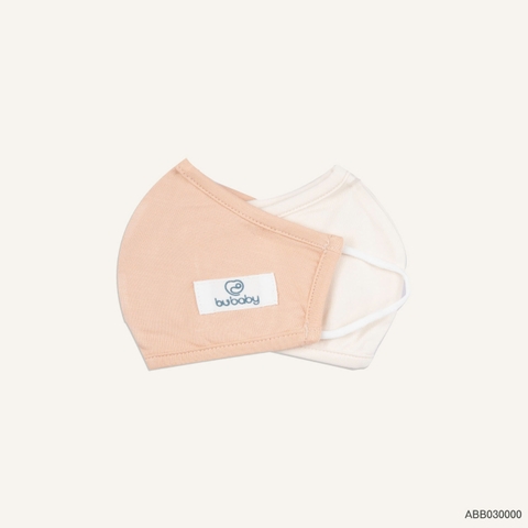 BU - Khẩu trang Bambus - ABB030000 - Trắng kem + Hồng be - FS - SS25.T7C