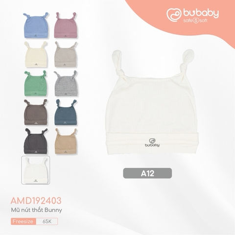 BU - BU - Mũ nút thắt Bunny - Modal - A12|Trắng - FS - AMD192403 ZT1