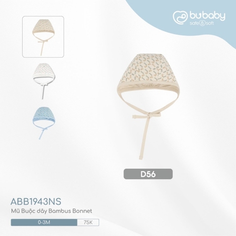 BU - Mũ Buộc dây Bambus Bonnet - D56|Be in Iconic 1 -  3M - ABB1943NS - 0/3M