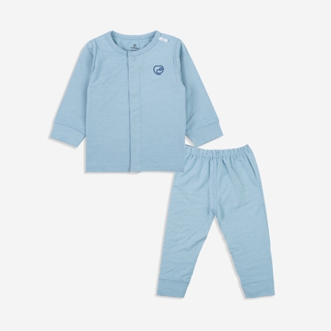 BU S20 - Bộ dài tay cài giữa Bambus - BBB110200 - xanh pastel - 0-3M - SS25.BP