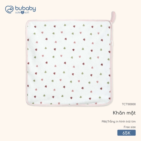 BU - Set 2 Khăn mặt TCT100000 - TCT100000 - Trắng in hình trái tim - FS - SS25.T11A