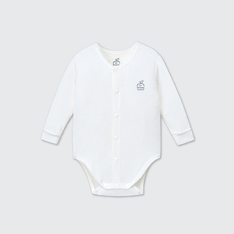 LP - Body chip dài tay La Pomme mềm mịn - Trắng - Newborn - SS26.GM