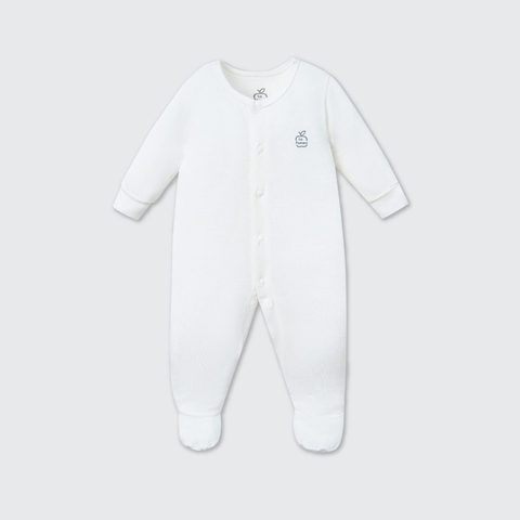LP:-:Body:dài:tay:La:Pomme:mềm:mịn:(liền:tất):-:Trắng:-:Newborn:-:SS26.GM