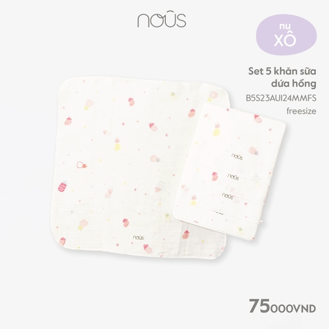 NOUS - Set 5 khăn sữa dứa hồng - . - FS