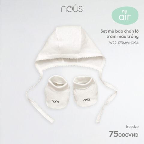 NOUS - Set mũ bao chân lỗ trám màu trắng - Set mũ bao chân lỗ trám màu trắng - . trám màu trắng - FS