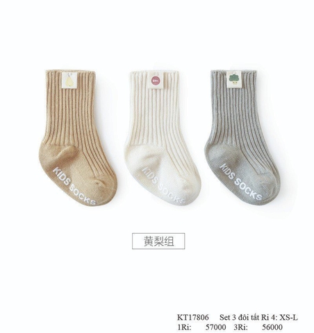DL - Set 3 tất 75k Vàng Be - 1-3Y