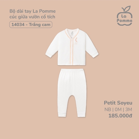 LP - Bộ dài tay La Pomme cúc giữa vườn cổ tích - Trắng Cam