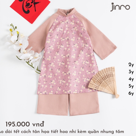 VV - TET - Áo dài tết - Hồng - 6Y