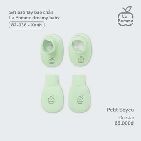 LP - Set bao tay bao chân La Pomme Dreamy Baby - Xanh - SS24.T2A - Set bao tay bao chân La Pomme Dreamy Baby - Xanh DB - FS