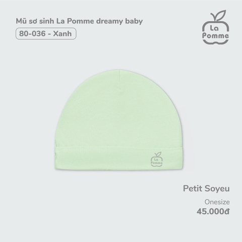 LP - Mũ sơ sinh La Pomme Dreamy Baby - Xanh - SS24.T2A