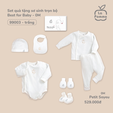 LP - Set quà tặng sơ sinh trọn bộ Best for Baby - Trắng - 0-3M - SS24.T3A