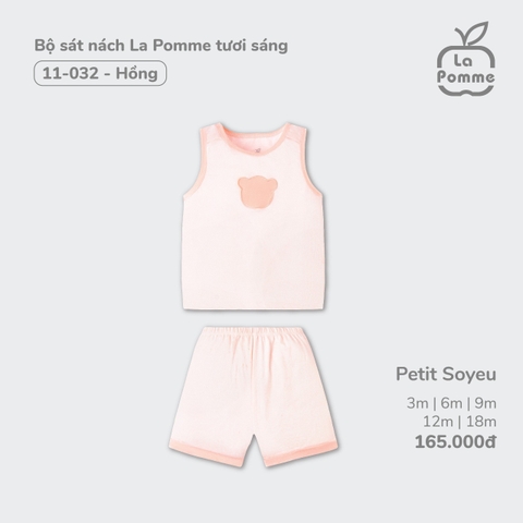 LP - Bộ sát nách La Pomme tươi sáng - 6M Hồng - SS24.T4A