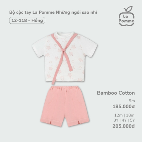 LP - Bộ cộc tay La Pomme Những ngôi sao nhí - 12M Hồng SS24.T4B