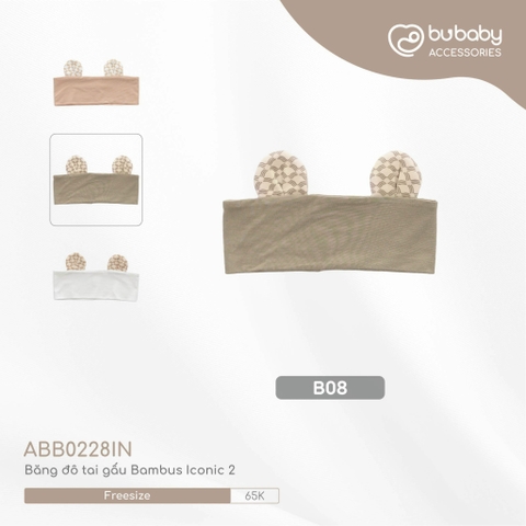 BU - Băng đô tai gấu Bambus Iconic 2 - B08|Nâu sữa - ABB0228IN - Free size - SS24.T5A