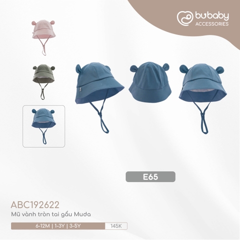 BU - Mũ vành tròn tai gấu Muda - E65|Xanh ghi đá - ABC192622 - 6- - SS24.T5A
