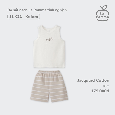 LP - Bộ sát nách La Pomme tinh nghịch - Kẻ Kem - SS24.T5A