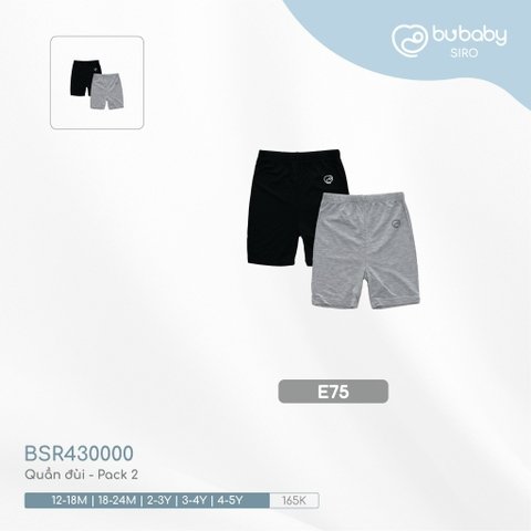 BU - Quần đùi - E75|Ghi - đen - BSR430000 - 18-24M - SS24.T5B - 18/24M