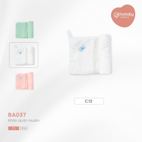 BU - Khăn quấn muslin - Free - Trắng - BA037C12