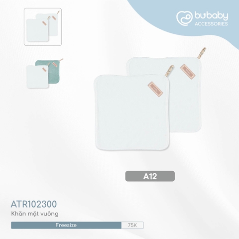 BU - Khăn mặt vuông - A12|Trắng - Free size - - ATR102300 - SS24.T4B