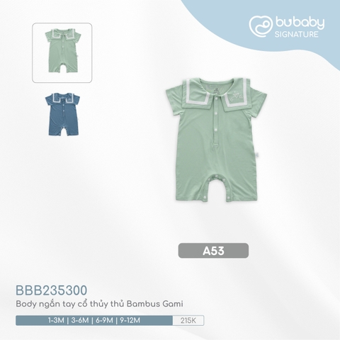 BU - Body ngắn tay cổ thủy thủ Bambus Gami - A53|Xanh lục - BBB235300 - 6-9M - SS24.T6A - 6/9M
