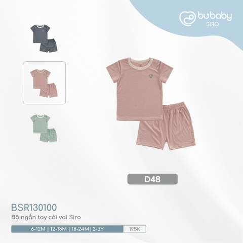 BU - Bộ ngắn tay cài vai Siro - D48|Hồng ruốc - BSR130100 - 6-12M - SS24.T6A - 6/12M