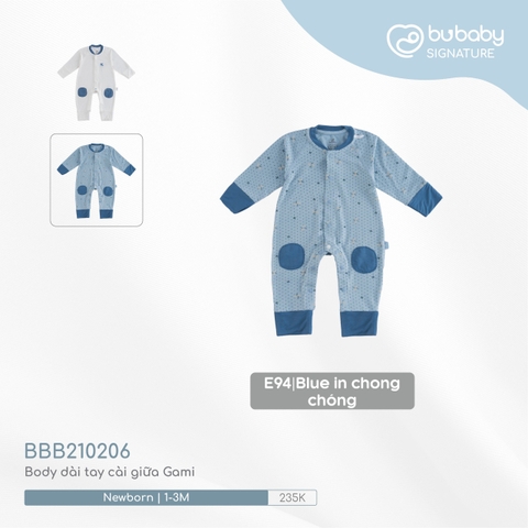 BU S10 - Body dài tay cài giữa Gami - BBB210206 - Blue in chong chóng - 1-3M - SS24.T7A